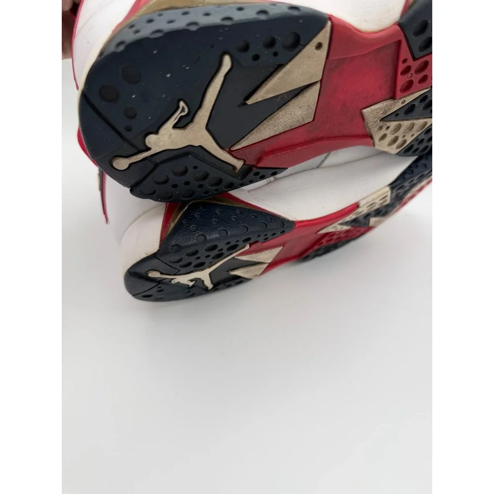 Nike Air Jordan 7 Retro Olympic 2012 White Gold Obsidian 304775-135 Mens 10.5